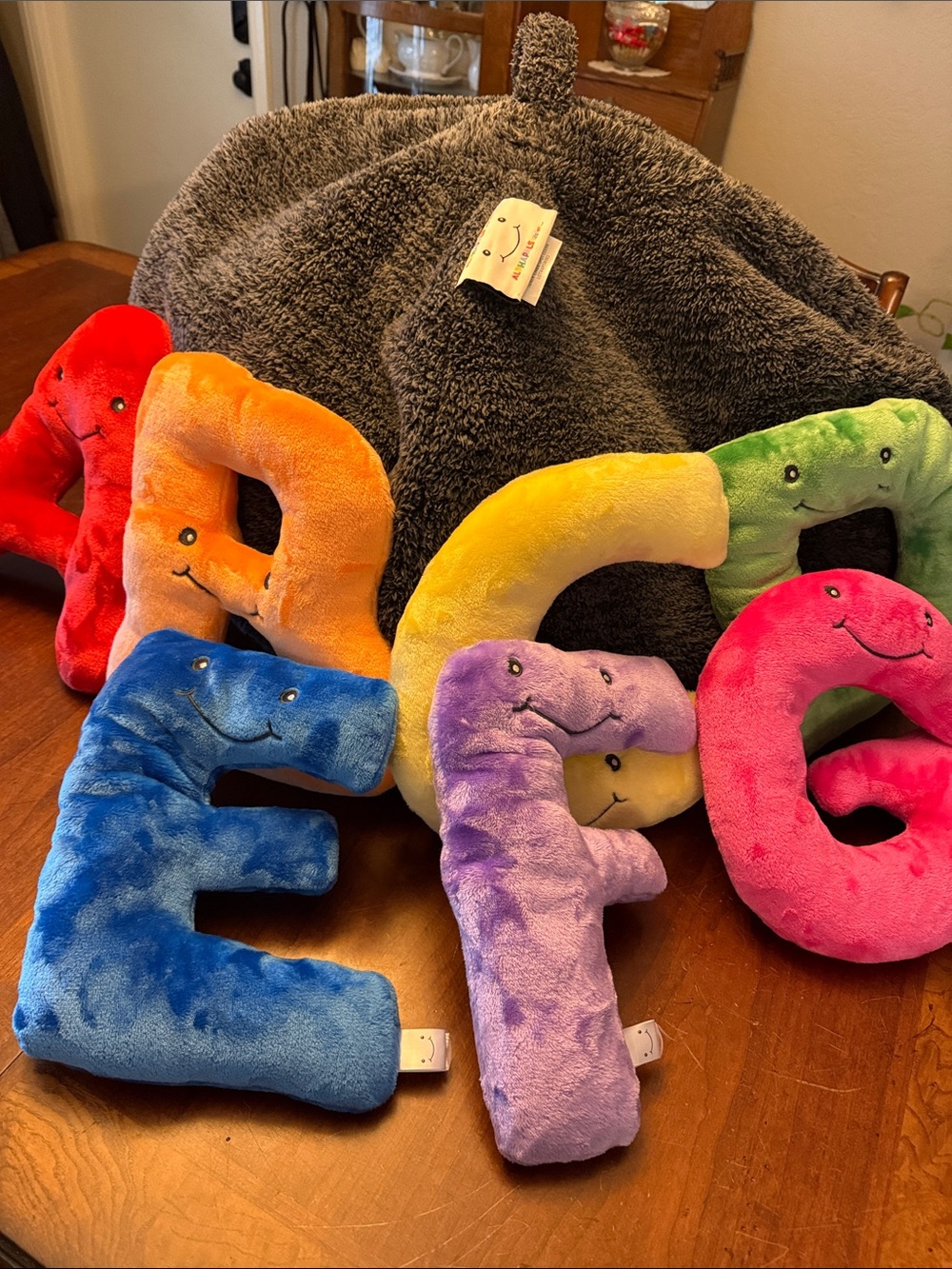 Alphapals® 11 Inch Rainbow Plush Letter Set with Bag